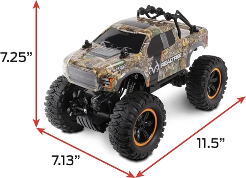 Vista 5 de NKOK Realtree 4x4 Off Road Rock Crawler 2.4GHz escala 1/14 R/C (RTR) Ford F-150 Raptor, baterías y cargador incluidos, cuerpo resistente está listo
