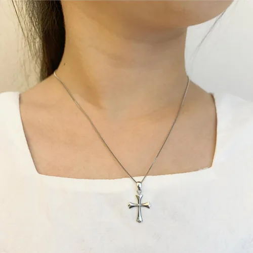 Vista 3 de Dainty Sterling Silver Cross Necklace for Girls First Communion Gifts for Girls Confirmation Gifts for Teenage Girl Baptism Gifts for Girl