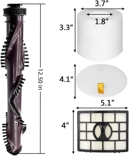 Vista 2 de QINAN Rodillo de cepillo de filtro de vacío para Shark Rotator Powered Lift-Away TruePet NV752 NV650 NV651 NV652 NV650W NV750 NV751 NV753C NV765
