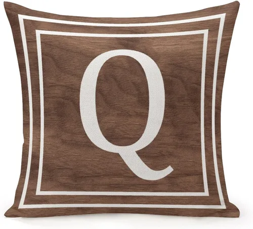 Vista 7 de Funda de almohada decorativa con diseño de letras blancas y monograma D, para sofá, dormitorio, automóvil, 16 x 16 pulgadas