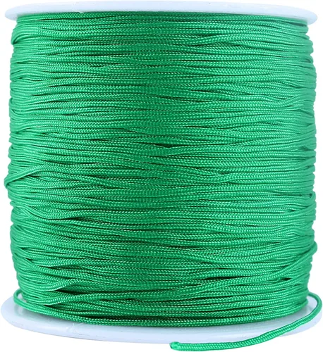 Vista 116 de KONMAY 1 rollo de cuerda de nailon de 150 yardas, trenzado de 0.016 in de nailon Shamballa Macramé/cordón de cuentas, cordón de nudo chino, cuerda