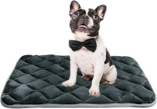 Vista 9 de Furrybaby - Alfombrilla para jaula de perro con base antideslizante lavable a máquina, tapete plano para camita de mascota para dormir