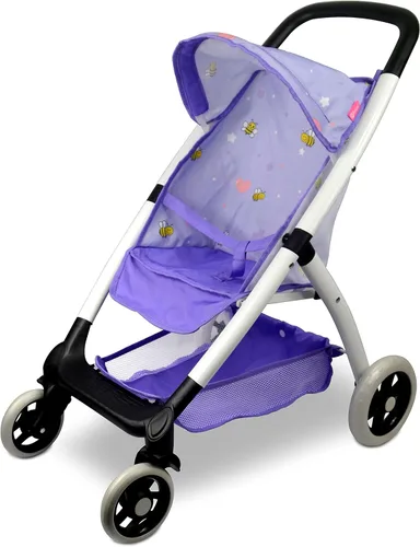 Vista 10 de Colección de muñecas Anivia, cochecito de muñeca con diseño de corazón, regalos para niños pequeños y niñas, cochecito de muñeca plegable