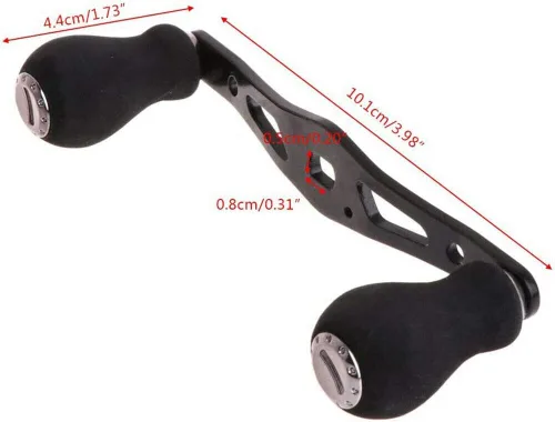 Vista 3 de TEAMWILL Negro EVA Power Pesca carrete mango agarre para Abu Garcia Daiwa Baitcasting carrete