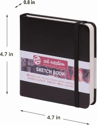 Vista 3 de Talens Art Creation Cuaderno de bocetos Negro 12X12 cm, 4.94 oz