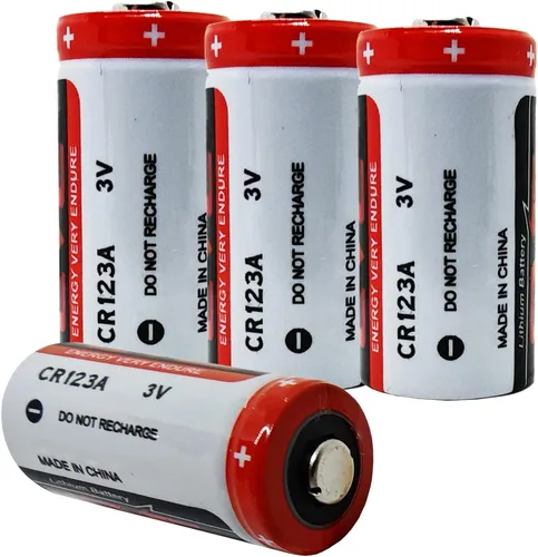 Vista 6 de Paquete de 2 baterías de litio CR123A de 3 V de 1400 mAh para cámaras, linterna, alarma, sensores inteligentes (no recargables)