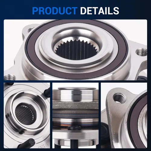 Vista 5 de Autoround 513263 Conjunto de buje y rodamiento de rueda delantera (codificador ABS) Compatible con Chrysler 200 2011-2014, Sebring/Cirrus 2007-2010