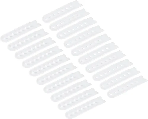 Vista 45 de uxcell Tapa de correa Snapback, agujeros de plástico ajustable sombrero broche hebilla reemplazo para reparación de tapas