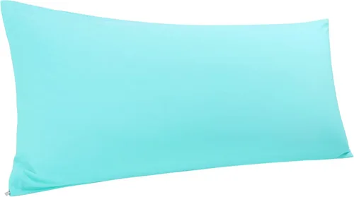 Vista 25 de Funda de almohada corporal de algodón de 400 hilos, cierre de cremallera, funda de almohada suave para el cuerpo, 20 x 48 pulgadas, castor
