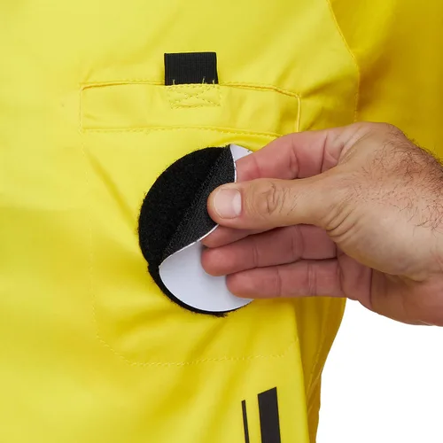 Vista 3 de Murray Sporting Goods Camiseta de árbitro de fútbol amarillo Camiseta oficial de árbitro de fútbol profesional para hombre, manga corta