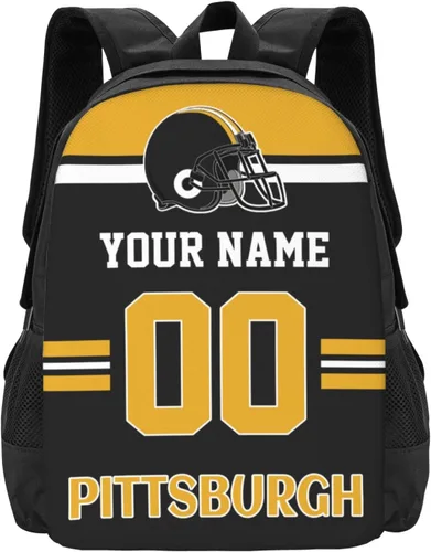 Vista 12 de Mochila de estilo de fútbol personalizado Mochila personalizada con nombre y número Mochilas personalizadas de alta capacidad bolsa regalos, Arizona