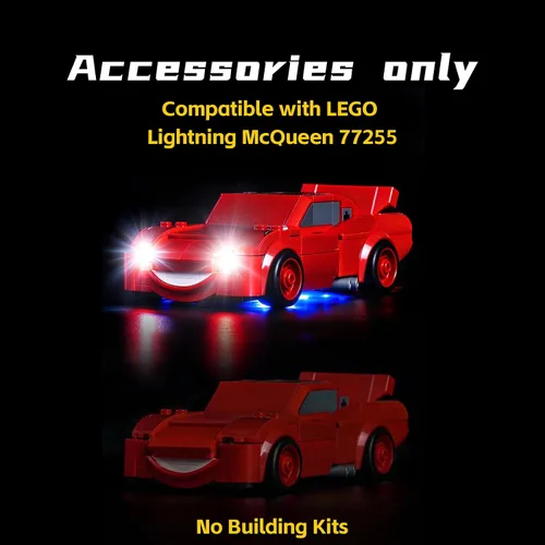 Vista 5 de BrickBling Luz LED compatible con Lego Speed ChampionsLightning McQueen 77255 - No viene con coche (77255)