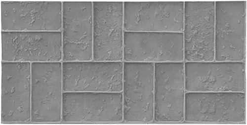 Vista 3 de Sello de hormigón tejido de ladrillo desgastado, patrón clásico de pavimentador, tapete texturizado de poliuretano resistente, detalle decorativo