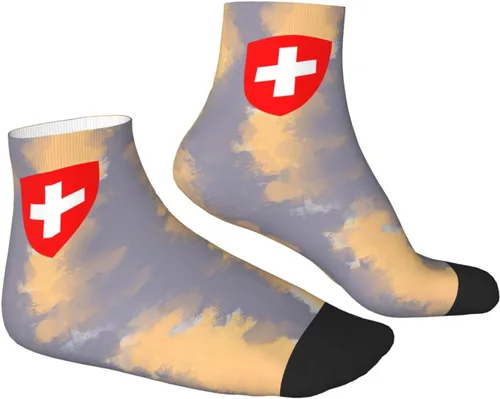 Vista 3 de Coat Of Arms Of Switzerland Ankle Socks Winter Low Cut Sports Warm Comfort Breathable Casual Socks For Mens And Womens