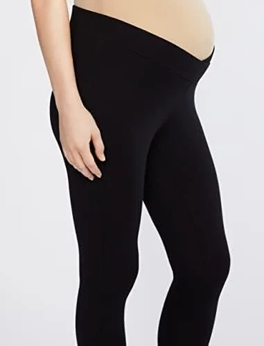 Vista 4 de Motherhood Maternity Women's Maternity Bump Start 2 Pack Under Belly Casual Leggings