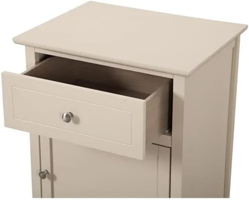 Vista 4 de Glory Furniture Izzy Mesita de noche de madera maciza con 1 cajón/1 puerta, color beige