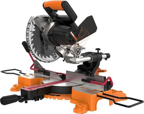 Vista 9 de WORX Sierra ingletadora compuesta deslizante inalámbrica de 20 V