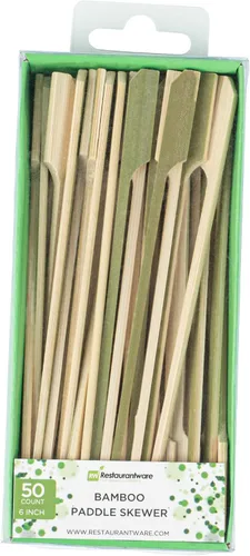 Vista 11 de Restaurantware Púas de madera de 3.5 pulgadas, 500 mini tenedores de cóctel de madera, dos púas de bambú resistentes para fiestas o catering