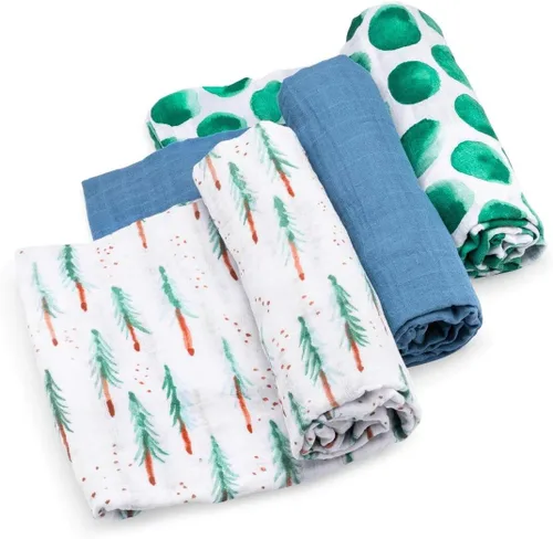 Vista 22 de Parker Mantas Envolventes para Bebé - Paquete de 3 Mantas Envolventes de Muselina 100% Algodón para Bebés Niñas - Conjunto Blossom Lightweight