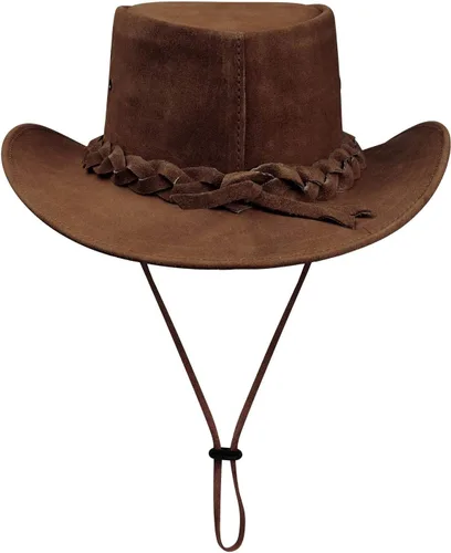 Vista 2 de Sombrero de vaquero occidental unisex australiano de gamuza real Outback Riding Dancing Classic