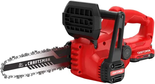 Vista 12 de CRAFTSMAN Mini Motosierra, Mini Motosierra Inalámbrica de 10 Pulgadas, Motosierra Eléctrica, Batería V20 y Cargador Incluidos, Cortador de Árboles