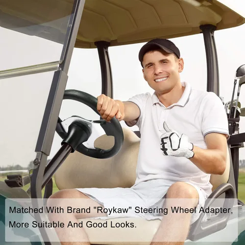 Vista 5 de Roykaw Volante universal para carrito de golf compatible con EZGO RXV TXT, Club Car DS Precedent Tempo, Yamaha G29 Drive Drive 2, diseño universal