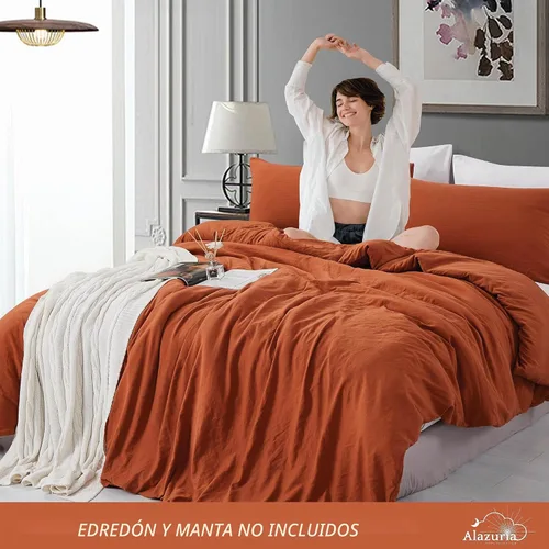 Vista 2 de Funda de edredón tamaño individual – Juego de ropa de cama de 2 piezas (1 funda de edredón y 1 funda de almohada) funda de edredón suave prelavada