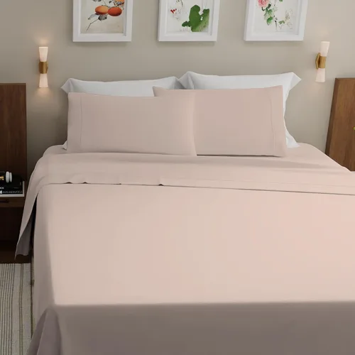 Vista 2 de Purity Home - Juego de sábanas 100% algodón de 400 hilos, percal refrescante, con bolsillo profundo elástico, ropa de cama de 3 piezas, lujo