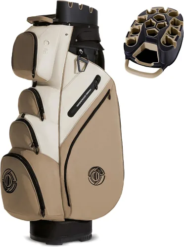 Vista 8 de Bolsa de carrito de golf Shopsource, bolsa de palos de 14 vías con cierre moldeado y divisores de longitud completa, bolsas de carrito silenciosas
