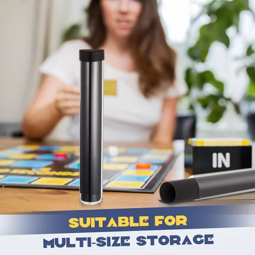 Vista 5 de Hsei Tapete de juego de prisma de juego de 8 piezas, tubo de 15 pulgadas, soporte para póster, tubo fácil de poner y quitar, para almacenamiento