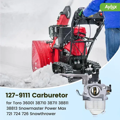 Vista 2 de Carburador Aylux 127-9111 para quitanieves Toro 36001 36002 37779 38710 38711 38811 38813 Snowmaster Power Max 721 724 726