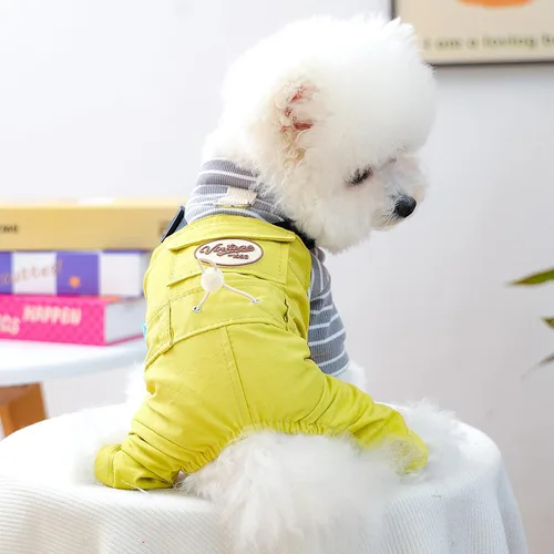 Vista 8 de Ropa de invierno para perros, overoles elegantes para mascotas para perros pequeños y medianos, lindo mono para cachorros, ropa clásica para perros