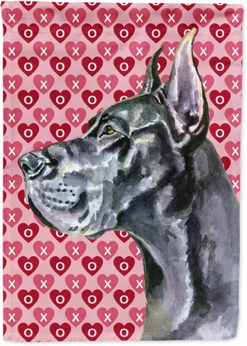 Vista 63 de Caroline's Treasures SS4484GF Bandera de jardín con diseño de bulldog inglés y corazones para el Día de San Valentín, bandera decorativa para patio