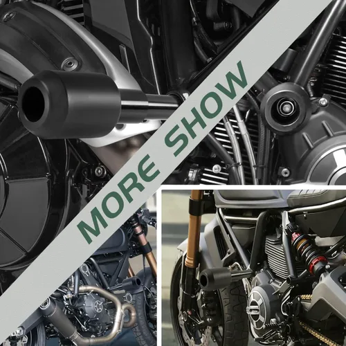 Vista 6 de Protector de motor de motocicleta, protector lateral deslizante, protección contra caídas compatible con D-ucati Scrambler 400/800 2017 2018 2019