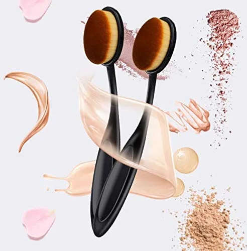Vista 7 de 2 brochas de maquillaje para mezclar líquidos, crema o polvo impecable, 2