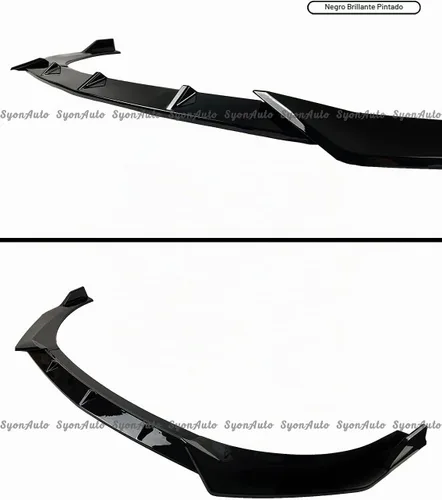 Vista 3 de Se adapta a HYUNDAI ELANTRA 2021+ negro brillante estilo de rendimiento 3 piezas de parachoques delantero