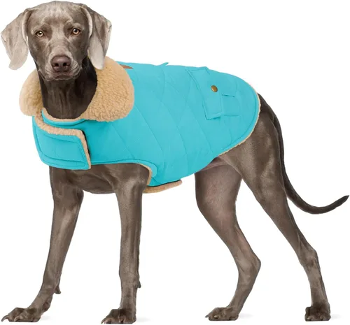 Vista 22 de Abrigo de invierno para perros pequeños, chaqueta sólida para cachorros, abrigo cálido para mascotas para clima frío, prendas acolchadas resistentes
