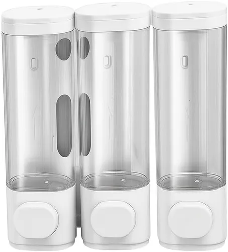 Vista 5 de Refillable Shower Dispenser 3 Chambers Wall Mounted Golden