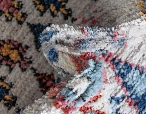 Vista 8 de Unique Loom Morocco Collection Abstract Tribal, alfombra bohemia (2 pies 2 pulgadas x 3 pies 0 rectangular, multi/azul)