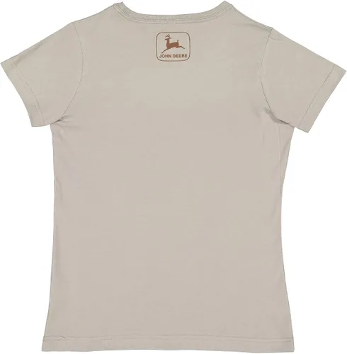 Vista 2 de John Deere Women's Titanium Short Sleeve T-Shirt Flower & Bee