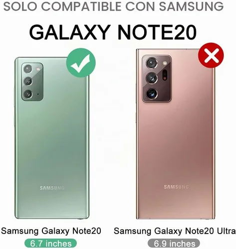 Vista 2 de Dexnor Funda para Samsung Galaxy Note 20 5G, [Protector de pantalla y soporte integrados] Protección de grado militar resistente a prueba de golpes