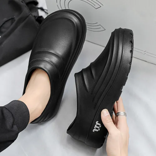 Vista 2 de ZSpzx Zapatos de chef para hombres y mujeres, zapatos de chef antideslizantes, resistentes al aceite, zuecos para mujer, zapatos de trabajo, zapatos