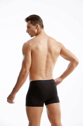 Vista 7 de Ropa interior modal para hombre de microfibra sin costuras, calzoncillos bóxer de pierna corta