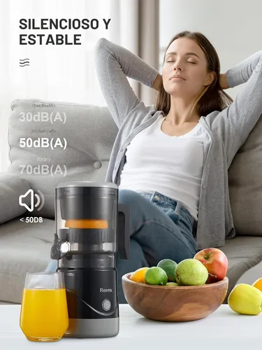 Vista 5 de Reemix Exprimidor eléctrico de cítricos para naranja, limón, pomelo, operación con un toque, portátil con cepillo de limpieza