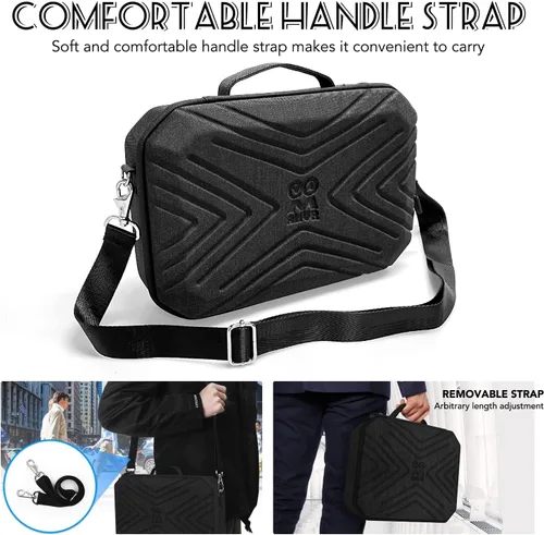 Vista 4 de GOYERRNES Funda de transporte para auriculares de realidad virtual para OculusMeta Quest 2, funda portátil de viaje duro versión Elite compatible