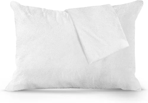 Vista 12 de Continental Bedding Protectores de almohada de viscosa de bambú con cremallera, a prueba de plumas, impermeables y a prueba de plumas: comodidad