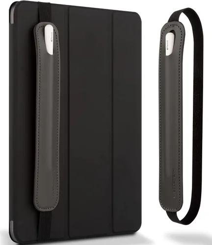 Vista 8 de Goospery Soporte para lápices compatible con Apple Pencil (1ª y 2ª generación) Funda de piel sintética, accesorios de bolsillo, banda elástica, Negro