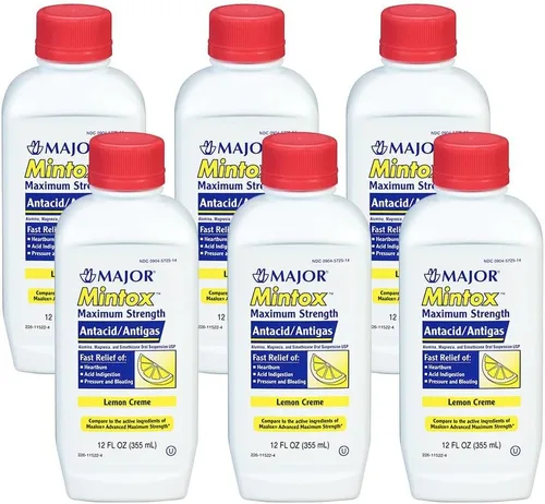 Vista 7 de MAJOR Mintox - Antiácido de máxima fuerza para un alivio rápido de la acidez estomacal, indigestión ácida, presión, hinchazón, crema de limón, 12