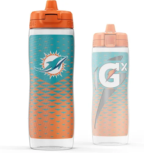 Vista 32 de Gatorade Gx NFL - Botellas antideslizantes para apretar, 30 onzas líquidas, sistema de hidratación Gx