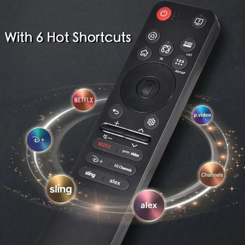 Vista 4 de Control remoto mágico para LG Smart TV 2019-2025, control de voz y puntero